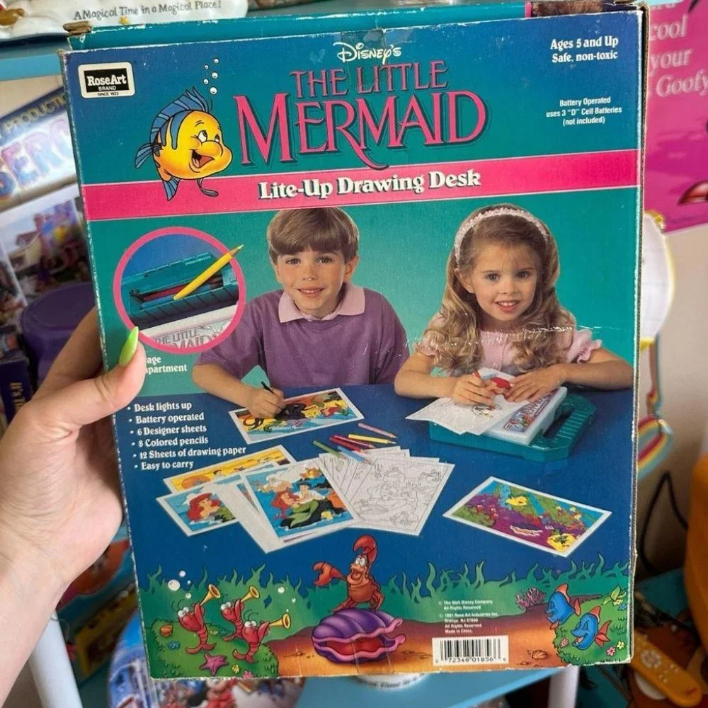 1991 THE LITTLE MERMAID LITE UP DRAWING DESK (LITE‎ UP DESK ONLY)